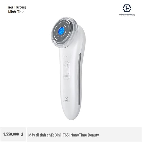 Máy di tinh chất nâng cơ làm sạch 3IN1 trẻ hoá da Nanotime F65i - BH chính hãng 2 năm