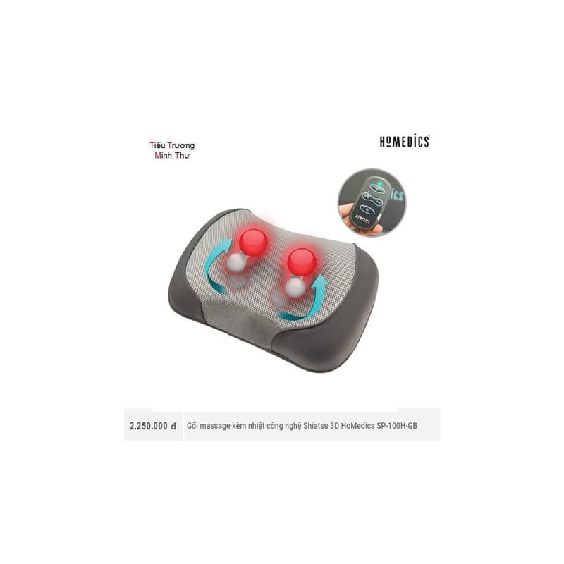 Gối Massage kèm nhiệt HoMedics SP-100H-GB